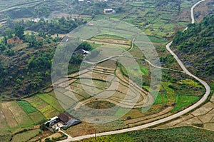 Vietnam landscape: The field on the Van stone-plateau, Viet Nam