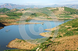 Vietnam landscape, mountain, bare hill, deforestation