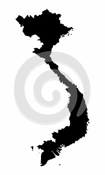 Vietnam map silhouette