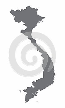 Vietnam map silhouette