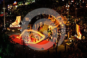 Vietnam: The new year celebration starts in Ho Chi Ming City at the Eden place near the opera