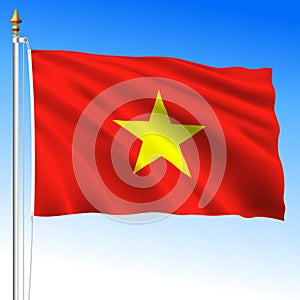 Vietnam, official national waving flag, asia