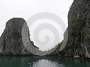 Vietnam, Quang Ninh Area, Halong Bay or Ha Long Bay Unesco World Heritage Site, The karst landscape