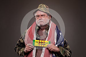 Vietnam Veteran with war tag