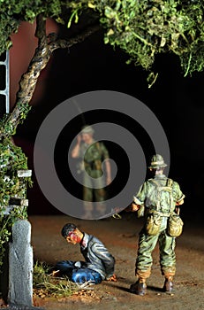 Vietnam war night scene