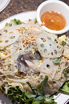 Vietnames food stir fried rice noodles