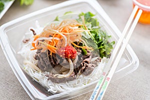 Vietnamese cold noodles salad