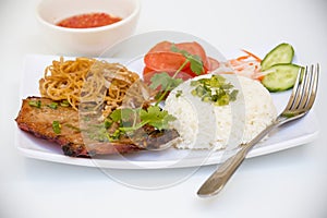 Vietnamese Cuisine - Grilled Pork Chop with Rice