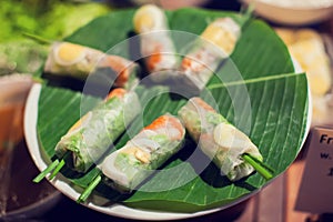 Vietnamese food, banh chung, banh tet are traditional eating on