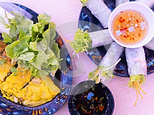 Vietnamese food, Banh Xeo and Goi Cuon