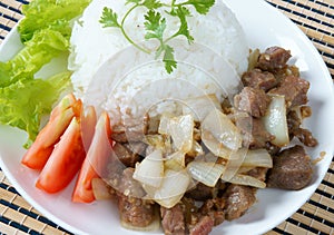 Vietnamese food, bo luc lac, beef