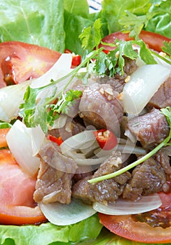 Vietnamese food, bo luc lac, beef photo