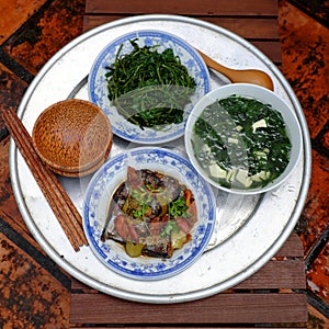 Vietnamese food, family meal, Dinner time