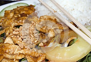 Vietnamese food ga sate chicken