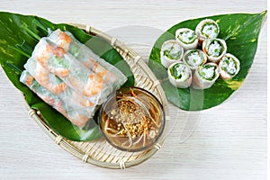 Vietnamese food, goi cuon, salad roll