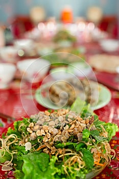 Vietnamese Food Greens & Noodles