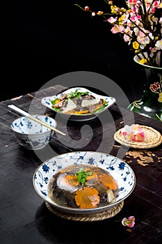 Vietnamese food for Tet holiday in spring, it is traditional food on lunar new year