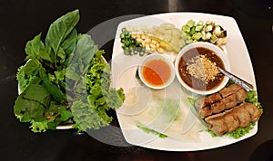 vietnamese food with vegetable look so yummy