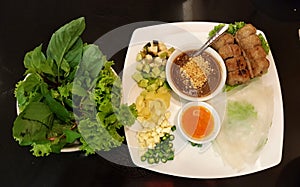 vietnamese food with vegetable look so yummy