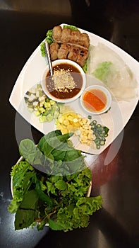 vietnamese food with vegetable look so yummy