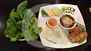 vietnamese food with vegetable look so yummy