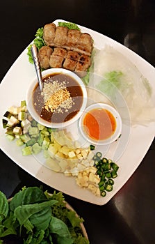 vietnamese food with vegetable look so yummy