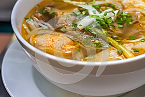 Vietnamese Hue styled beef noodle soup- Bun Bo Hue