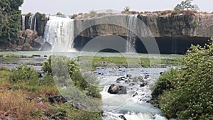 Vietnamese landscape with waterfall and stream