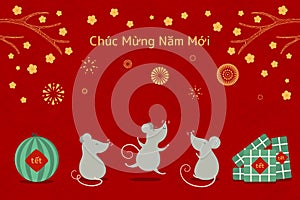 Vietnamese New Year card design