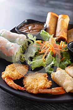 Vietnamese sampler appetizer plate, platter
