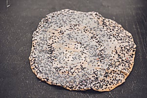 The Vietnamese Sesame Rice Cracker is called Banh Da and is made of tapioca flour, rice flour, salt, and sprinkled with