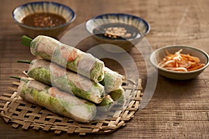 Vietnamese spring rolls - sian and Vietnam food. Traditional national cuisine