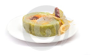 Vietnamese sticky rice cake cylindrical shape - Banh tet