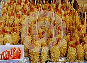 Vietnamese street food, crispy squid