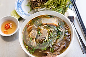 Vietnamese traditional food: Hue noodle