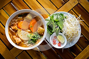 Vietnamese vegan Bun Bo Hue