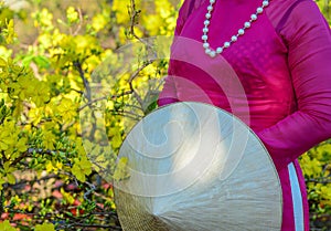 Vietnamese woman with traditional dress