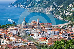 Vietri Sul Mare, Italy town skyline on the Amalfi