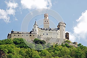 Vieuw on Marksburg Castle, Braubach, Germany photo