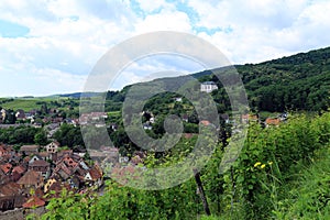 Vieuw over Ribeauville, Alsace, France photo