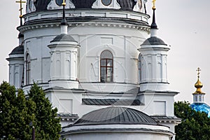 View of the 19th century Nikolsky Cathedral, Chernoostrovskiy Monastery in Maloyaroslavets