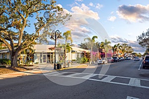 View of 3rd street in Naples, Florida