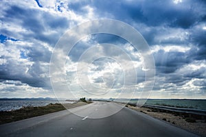 View of the 48km long Causeway