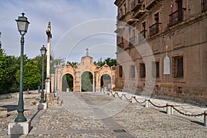 View of the Abadia del Sacromonte in the city of Granada in Spain