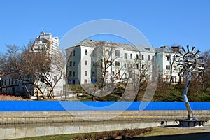 View of an abandoned building Minsk from Zybitskaya street