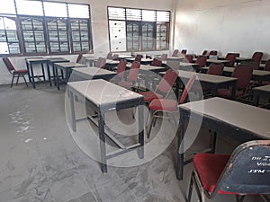 the view of abandoned classrooms photo