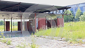 View of an abandoned factory near halt Sibvolokno