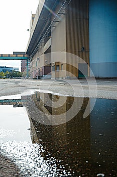 View of an abandoned silo