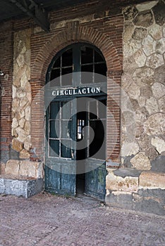 View of abandoned train station