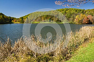 View of Abbott Lake at the Peaks of Otter